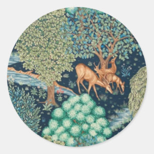 William Morris Der Bach Runder Aufkleber