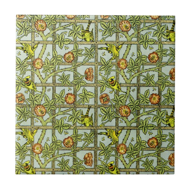 William Morris Design #5 Fliese (Vorderseite)