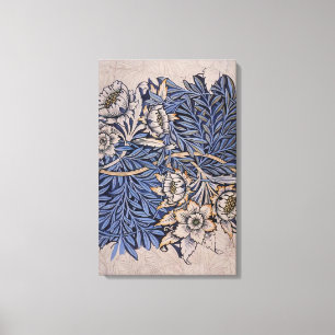 William Morris - DESIGN FOR TULIP AND WILLOW INDIG Leinwanddruck