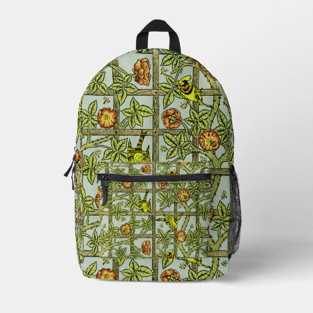 William Morris Design Nr. 5 Bedruckter Rucksack (Vorderseite)