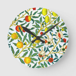 William Morris Design Runde Wanduhr
