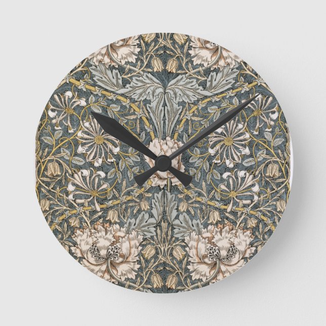 William Morris - Die Kunst von William Morris Runde Wanduhr (Vorderseite)