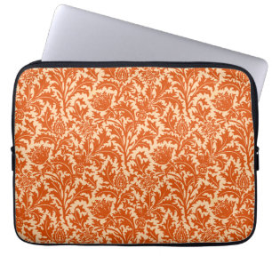 William Morris Distel Damast, Mandarinorange Laptopschutzhülle
