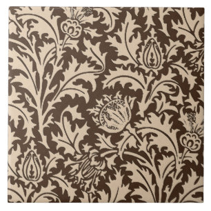 William Morris Distel Damast, Taupe Beige Fliese