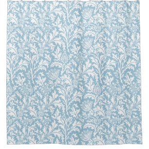 William Morris-Distel-Muster-Gewohnheits-Farbe Duschvorhang