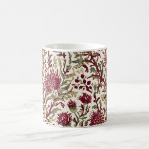 William Morris Distelblüte tief burgunderrot Kaffeetasse