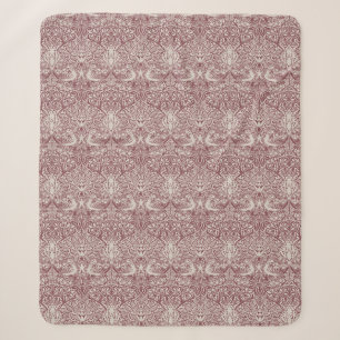 William Morris' Dove and Rose - Burgund und Ecru Sherpadecke