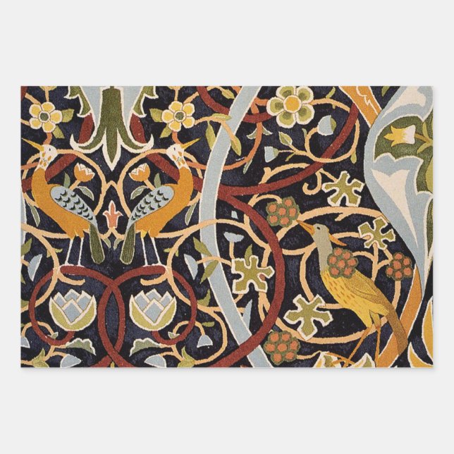 William Morris drei Vintage Muster Geschenkpapier Set (Vorderseite 3)