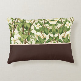 William Morris Elegant Blume Weiß und Grün Dekokissen