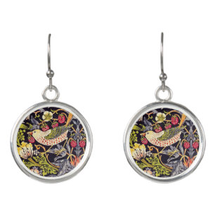 William Morris-Erdbeerdieb-Blumenkunst Nouveau Ohrringe