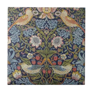 William Morris-Erdbeerdieb-Entwurf 1883 Fliese