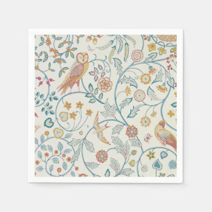 William Morris - Eule und Beeren  Serviette