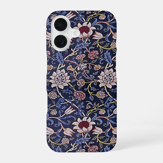 William Morris Evenlode Blumenmuster iPhone 16 Hülle (Rückseite)