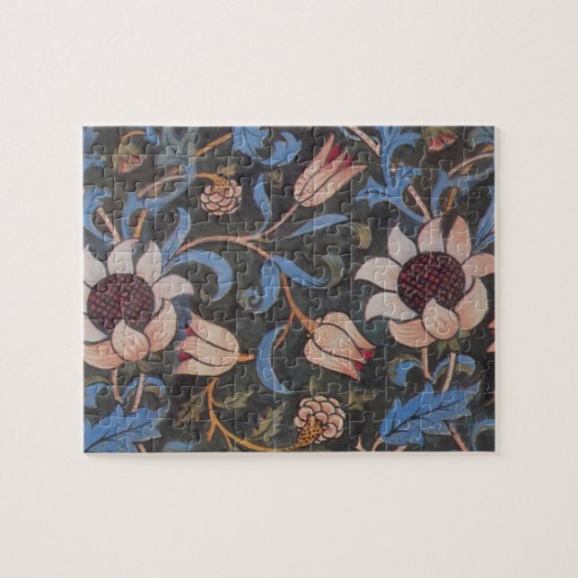 William Morris Evenlode Textile Floral Art (Horizontal)
