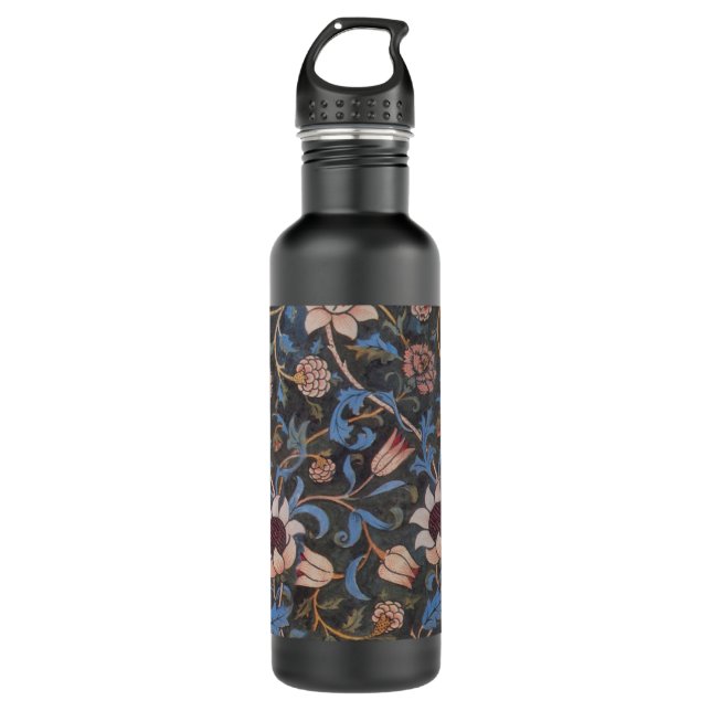 William Morris Evenlode Textile Floral Art Edelstahlflasche (Vorderseite)