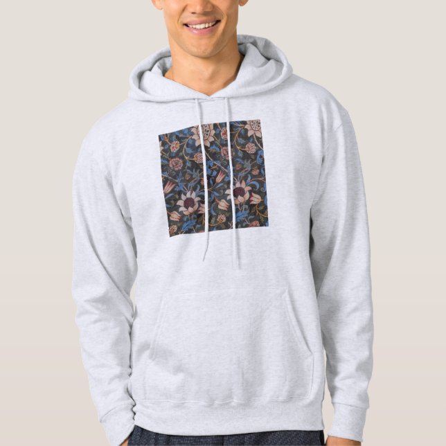 William Morris Evenlode Textile Floral Art Hoodie (Vorderseite)