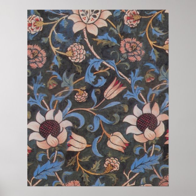 William Morris Evenlode Textile Floral Art Poster (Vorne)