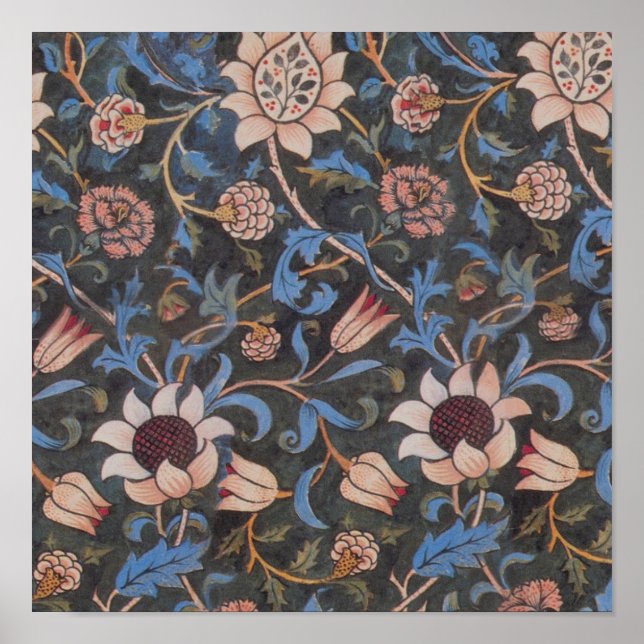 William Morris Evenlode Textile Floral Art Poster (Vorne)