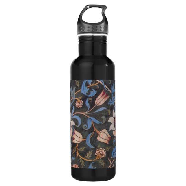 William Morris Evenlode Textile Floral Art Trinkflasche (Vorderseite)
