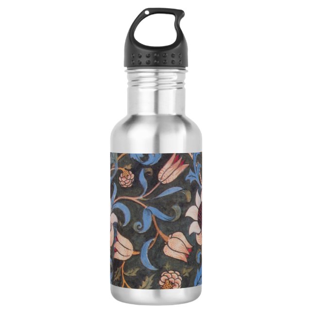 William Morris Evenlode Textile Floral Art Trinkflasche (Vorderseite)