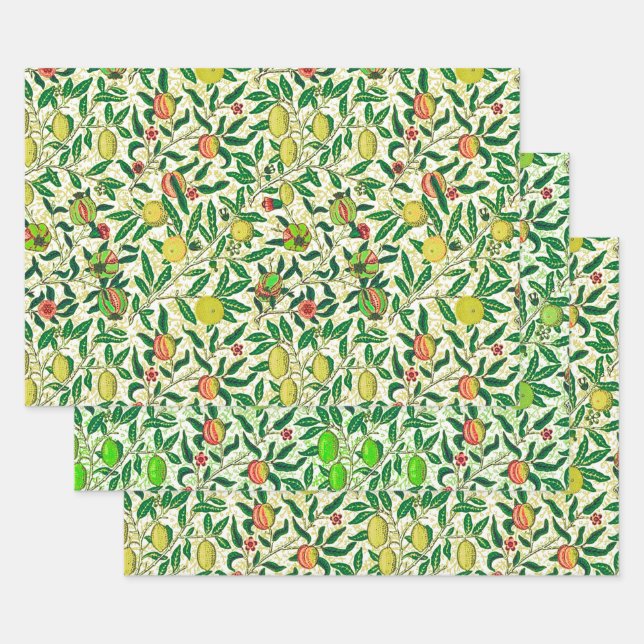 William Morris Exotic Frucht, Lemon & Limon Geschenkpapier Set (Set)