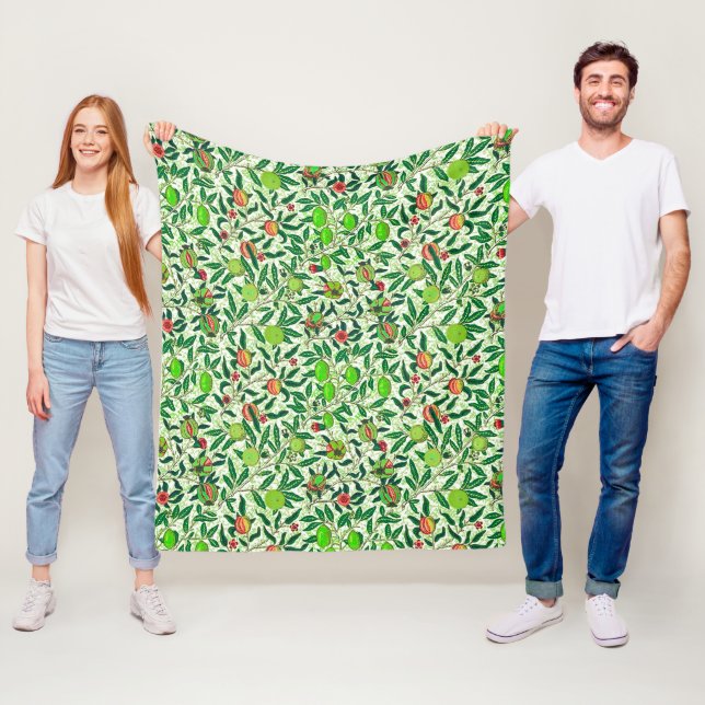 William Morris Exotic Frucht, Limettengrün Fleecedecke (Beispiel)
