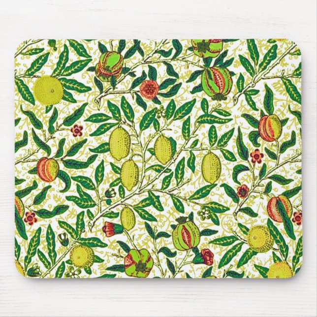 William Morris Exotic Frucht, Zitronengelb Mousepad (Vorne)