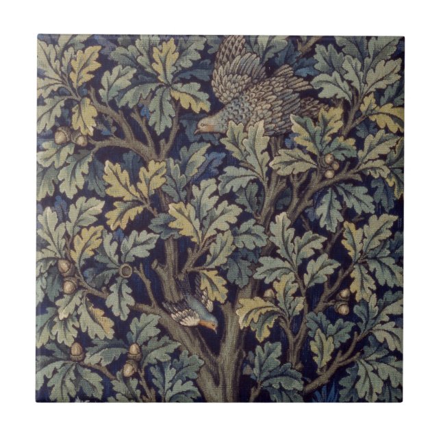 William Morris Fasan Vogel Baum Wald Fliese (Vorderseite)