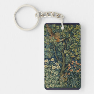 William Morris Fasan Vogel Baum Wald Schlüsselanhänger