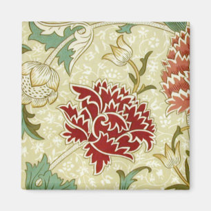 William Morris feine rote Blumentapete Magnet