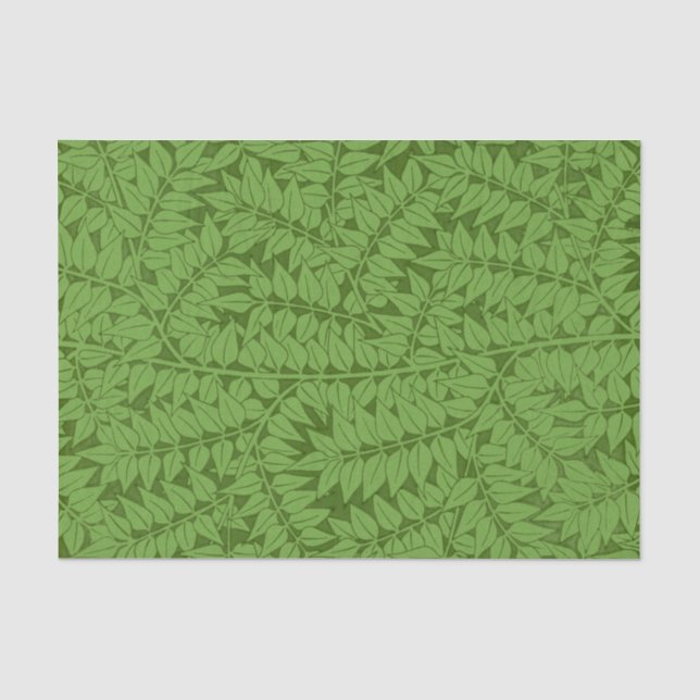 William Morris Fern Nature Decoupage Paper Grünbuc Seidenpapier (Vorderseite)
