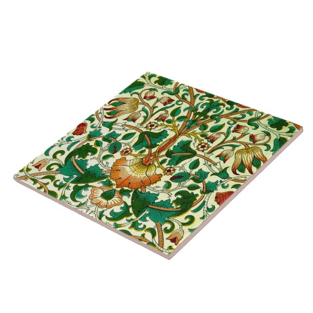 William Morris Fine Floral Wallpaper Pattern Fliese (Seite)