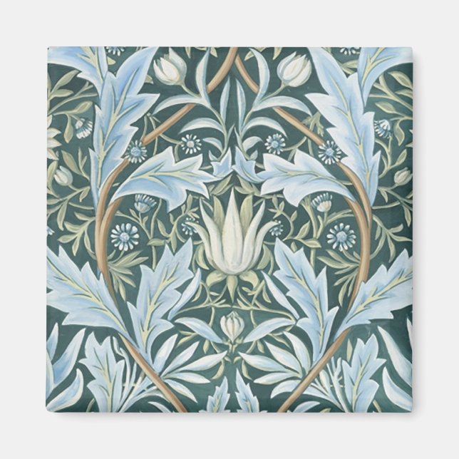 William Morris Fine Floral Wallpaper Pattern Magnet (Vorne)