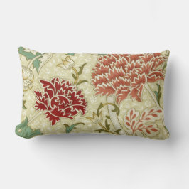 William Morris Fine Red Floral Wallpaper Lendenkissen