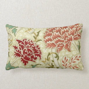 William Morris Fine Red Floral Wallpaper Lendenkissen