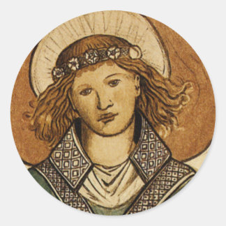 William Morris Fine Vintag Angel Runder Aufkleber