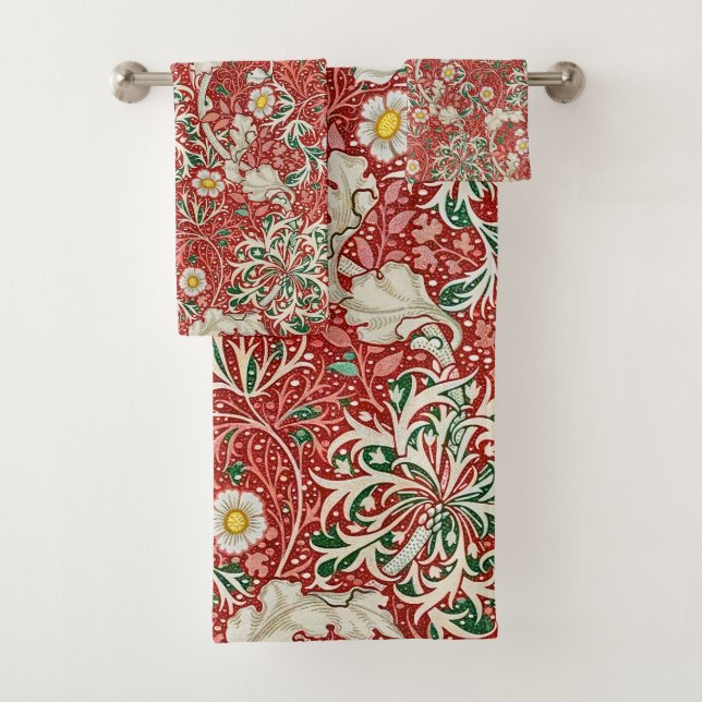 William Morris Fleur d'antiquité aux algues Vert r (En situation)