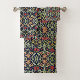 William Morris Fleurs Feuillage Vert Jaune Rouge R
