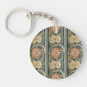 William Morris Fleurs Roses Broderie de Soie Antiq