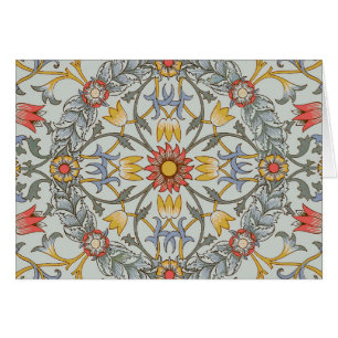 William Morris Floral Circle Flower Illustration