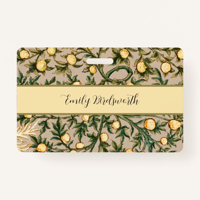 William Morris Floral Fruit Garden Blume Classic Ausweis (Vorderseite)
