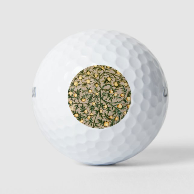 William Morris Floral Fruit Garden Blume Classic Golfball (Vorderseite)