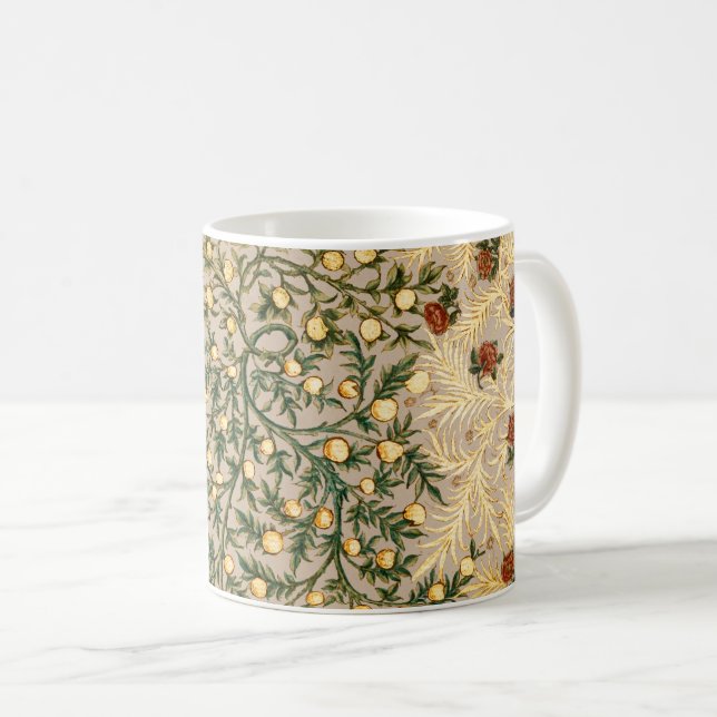 William Morris Floral Fruit Garden Blume Classic Kaffeetasse (VorderseiteRechts)