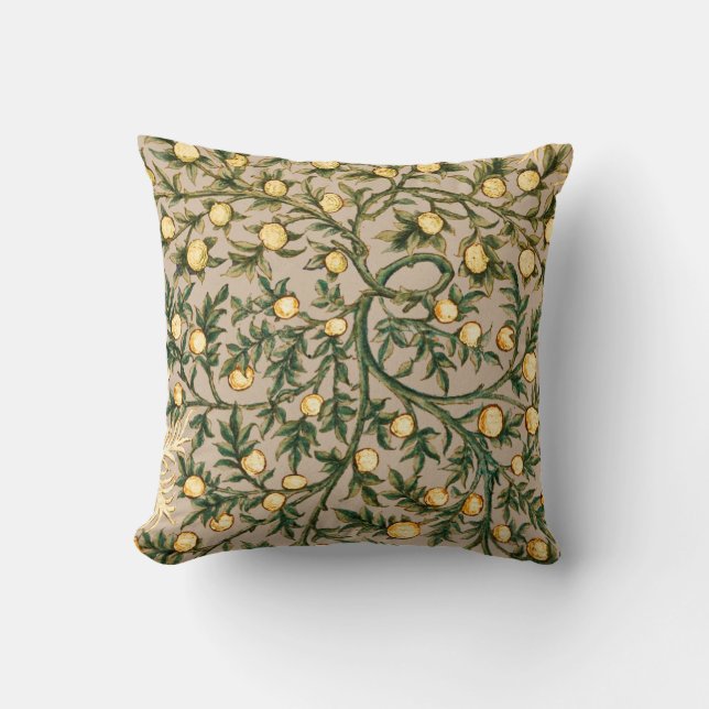 William Morris Floral Fruit Garden Blume Classic Kissen (Vorderseite)