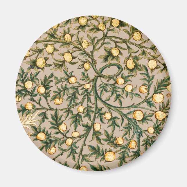 William Morris Floral Fruit Garden Blume Classic Magnet (Vorne)