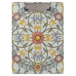 William Morris Floral Kreis Blumenillustration Klemmbrett