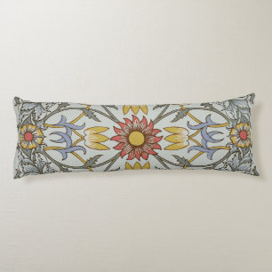 William Morris Floral Kreis Blumenillustration Seitenschläferkissen