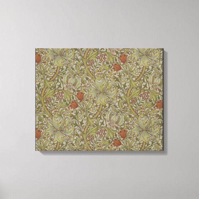 William Morris Floral lila willow art print design Leinwanddruck (Vorderseite)