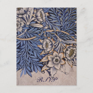 William Morris Floral Motif Mariage Réponses Carte