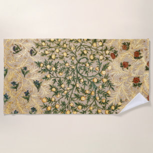 William Morris Floral Obstgarten-Blume Klassiker Strandtuch